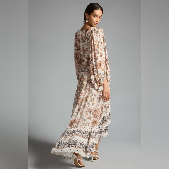 Anthropologie V-Neck Long-Sleeve Maxi Dress - Picture 4 of 15